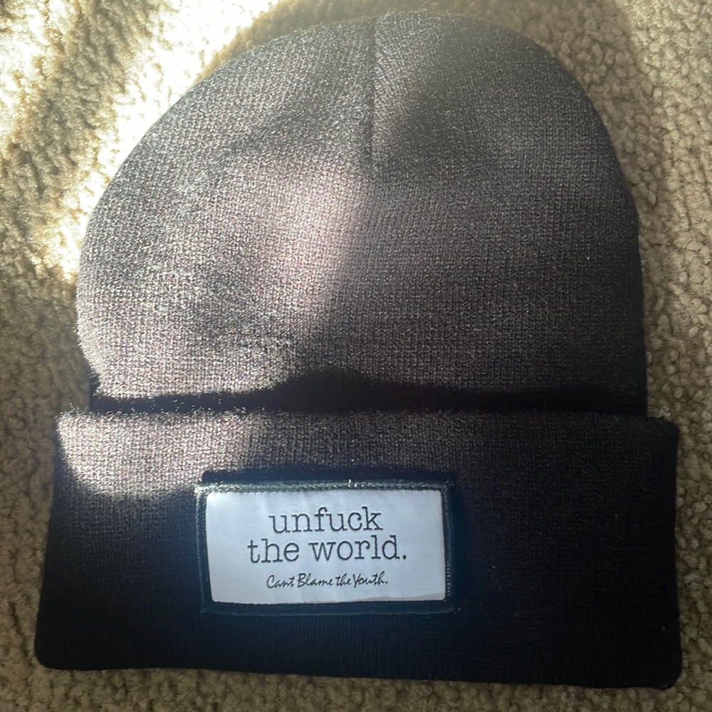Black Can’t blame the youth beanie